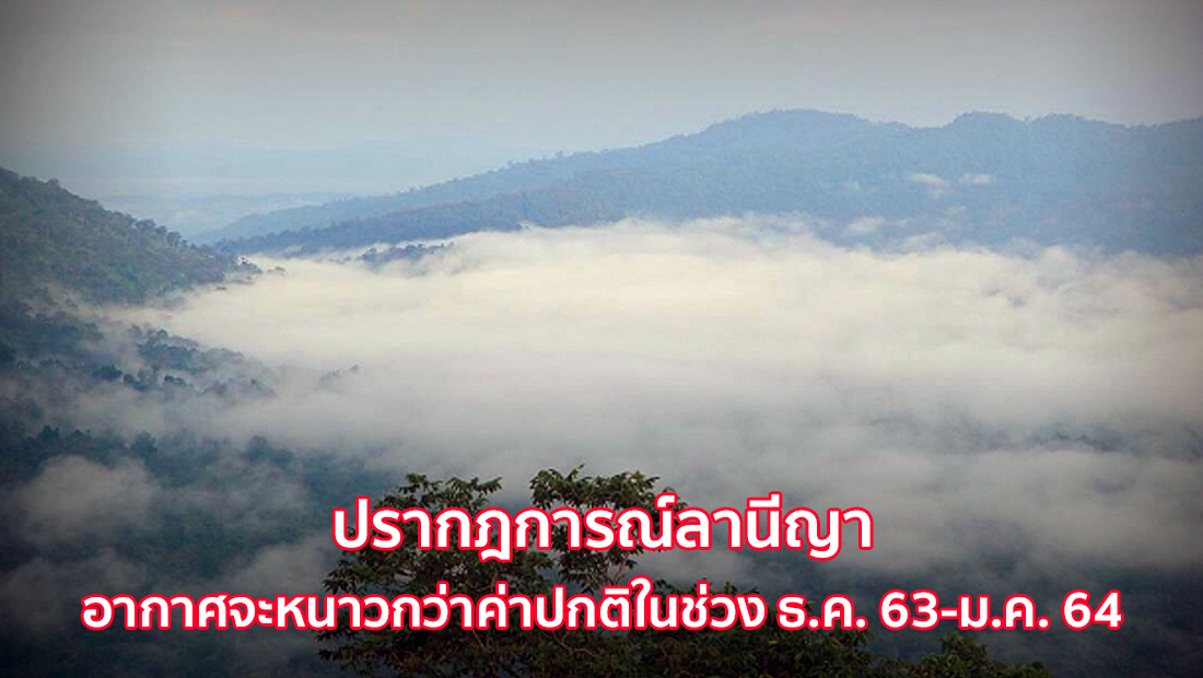 ปรากฎการณ์ลานีญา อากาศจะหนาวกว่าค่าปกติในช่วง ธ.ค. 63-ม.ค. 64