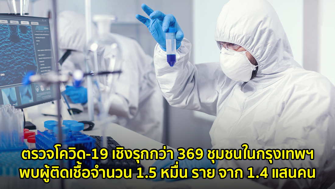 ตรวจโควิด-19 เชิงรุกกว่า 369 ชุมชนในกรุงเทพฯ พบผู้ติดเชื้อจำนวน 1.5 หมื่น ราย จาก 1.4 แสนคน จริงหรือ ?