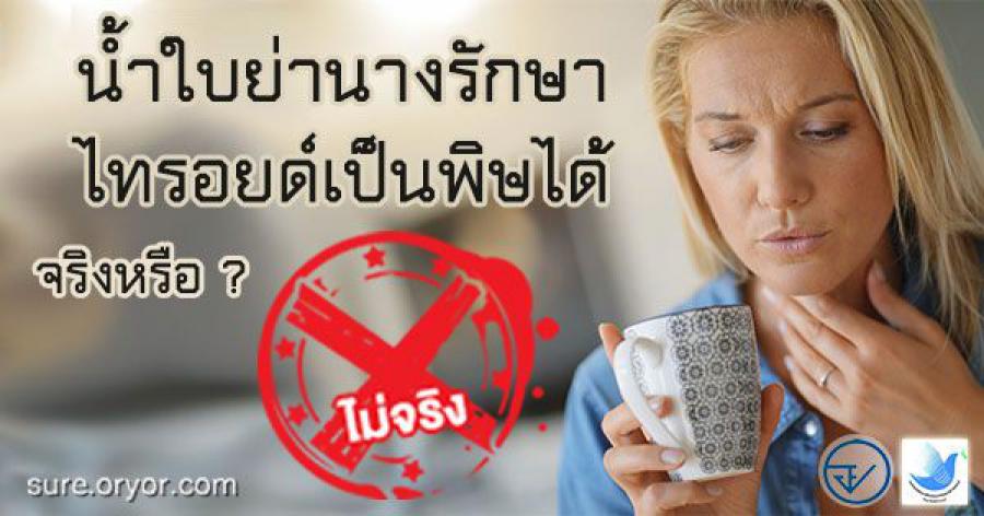 น้ำใบย่านางรักษาไทรอยด์เป็นพิษได้ ไม่จริง